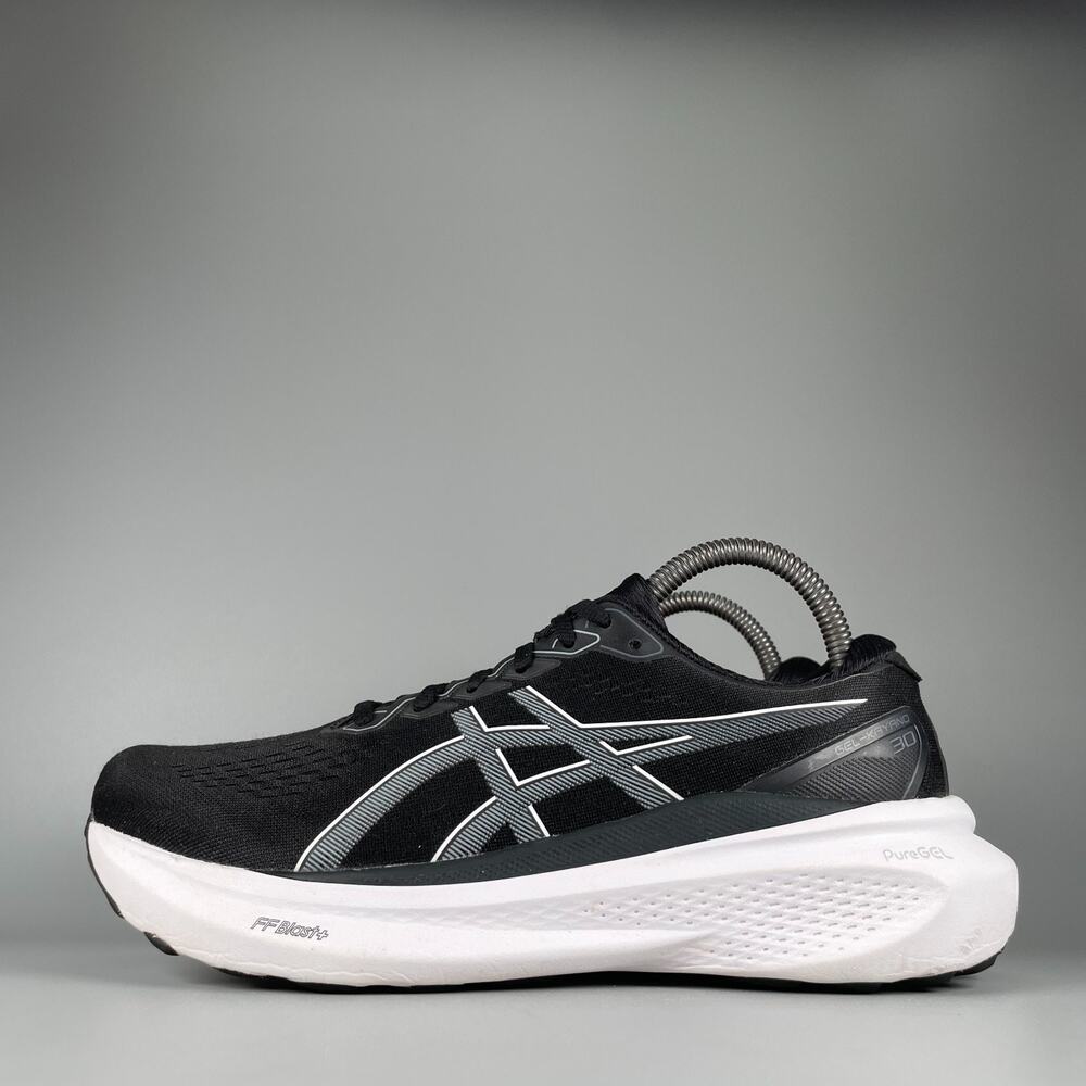 Asics GEL-Kayano 30 Women's Size 8.5 Black White Mesh Running Sneakers Shoes GUC